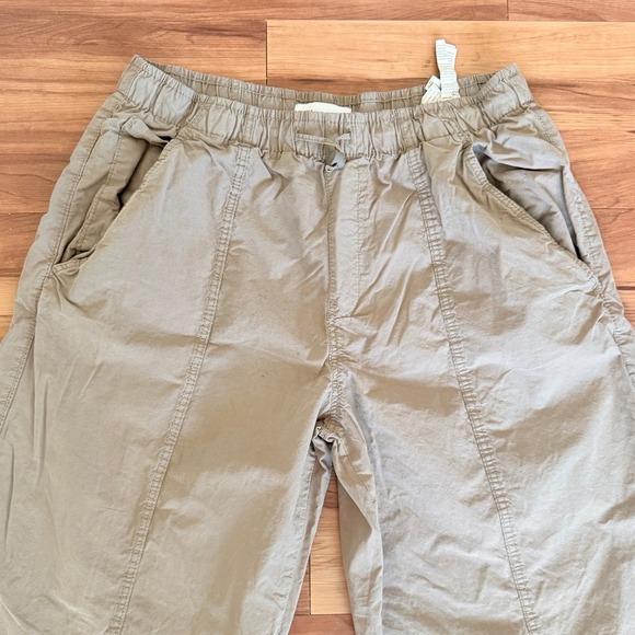 Zara Elastic Waist Cargo Pants Drawstring  Casual Khaki Womens size S - Picture 4 of 5